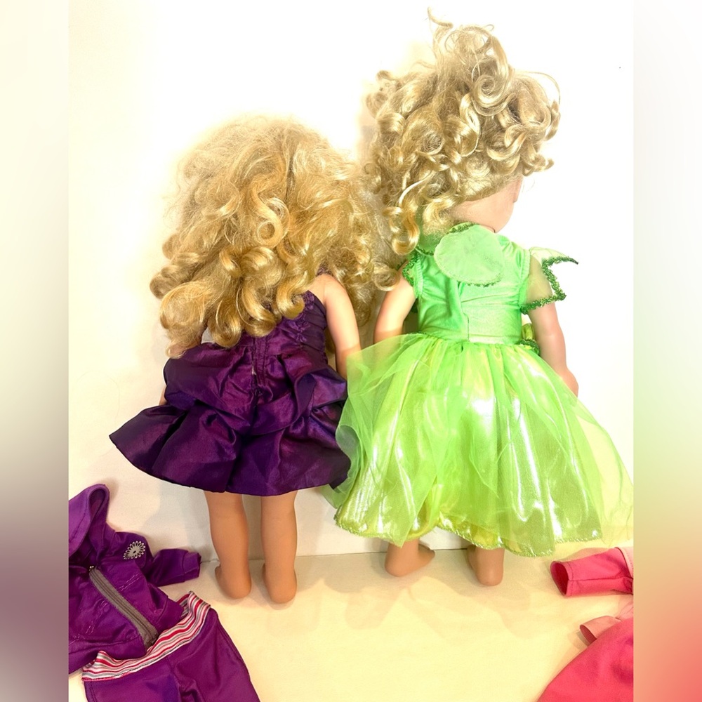 American Girl Cititoy 2013 18" Blonde Hair Blue Eyes Dolls (2) with Clothes - Picture 7 of 9